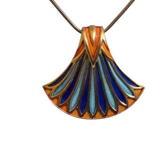 Incredible Rare 1960s Pristine Trifari Egyptian Revival Necklace Set (A9406) - Picture 4 of 9